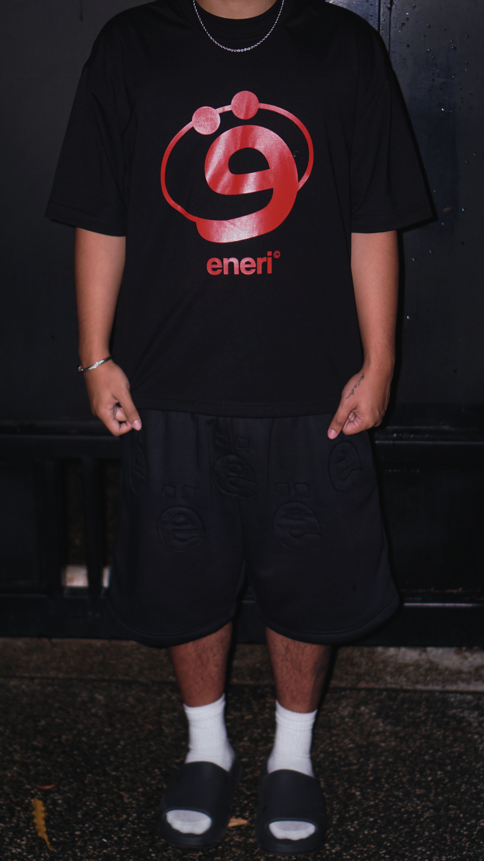 Black ë Patchwork Sweatshort