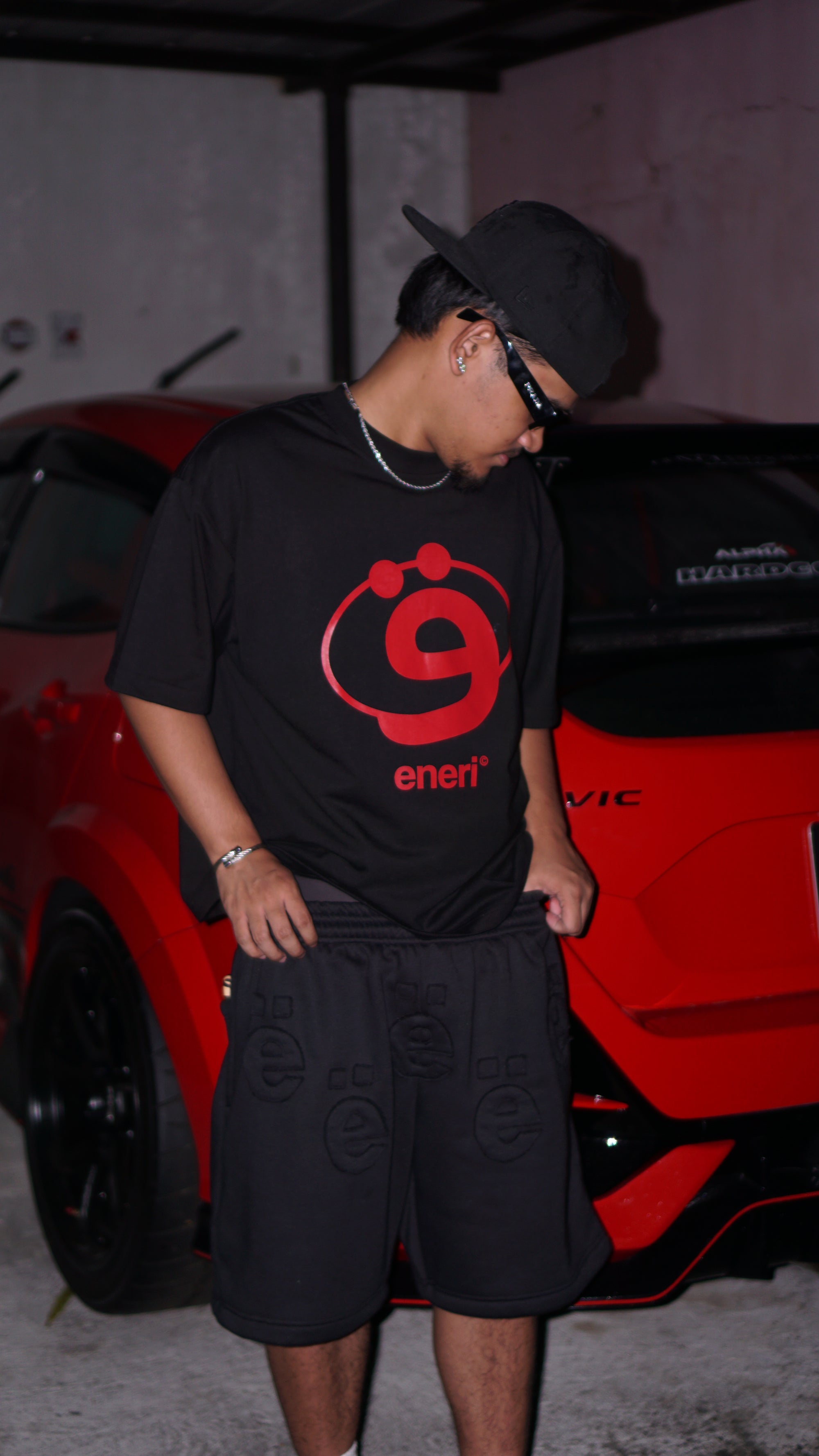 Black ë Patchwork Sweatshort