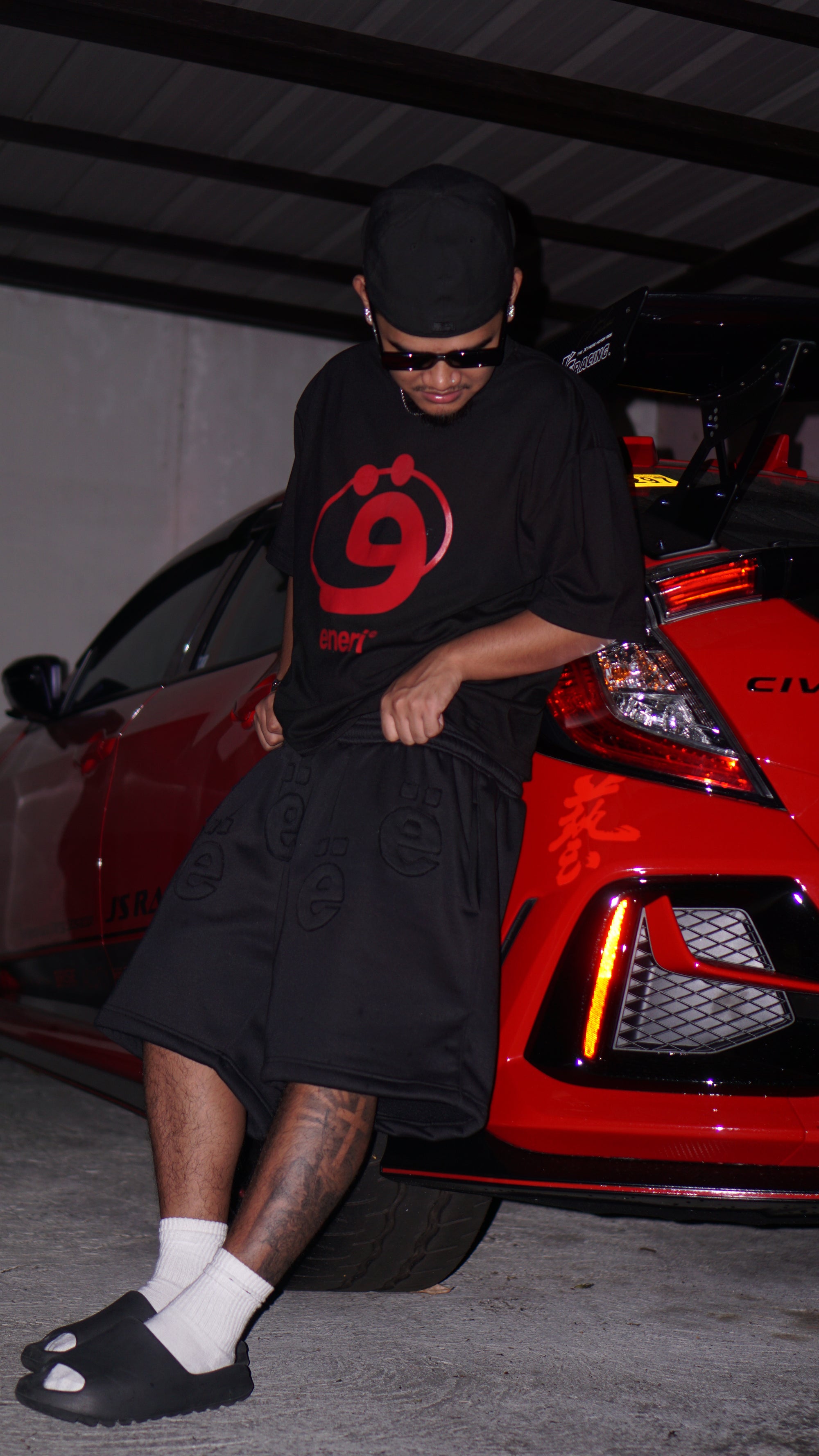 Black ë Patchwork Sweatshort