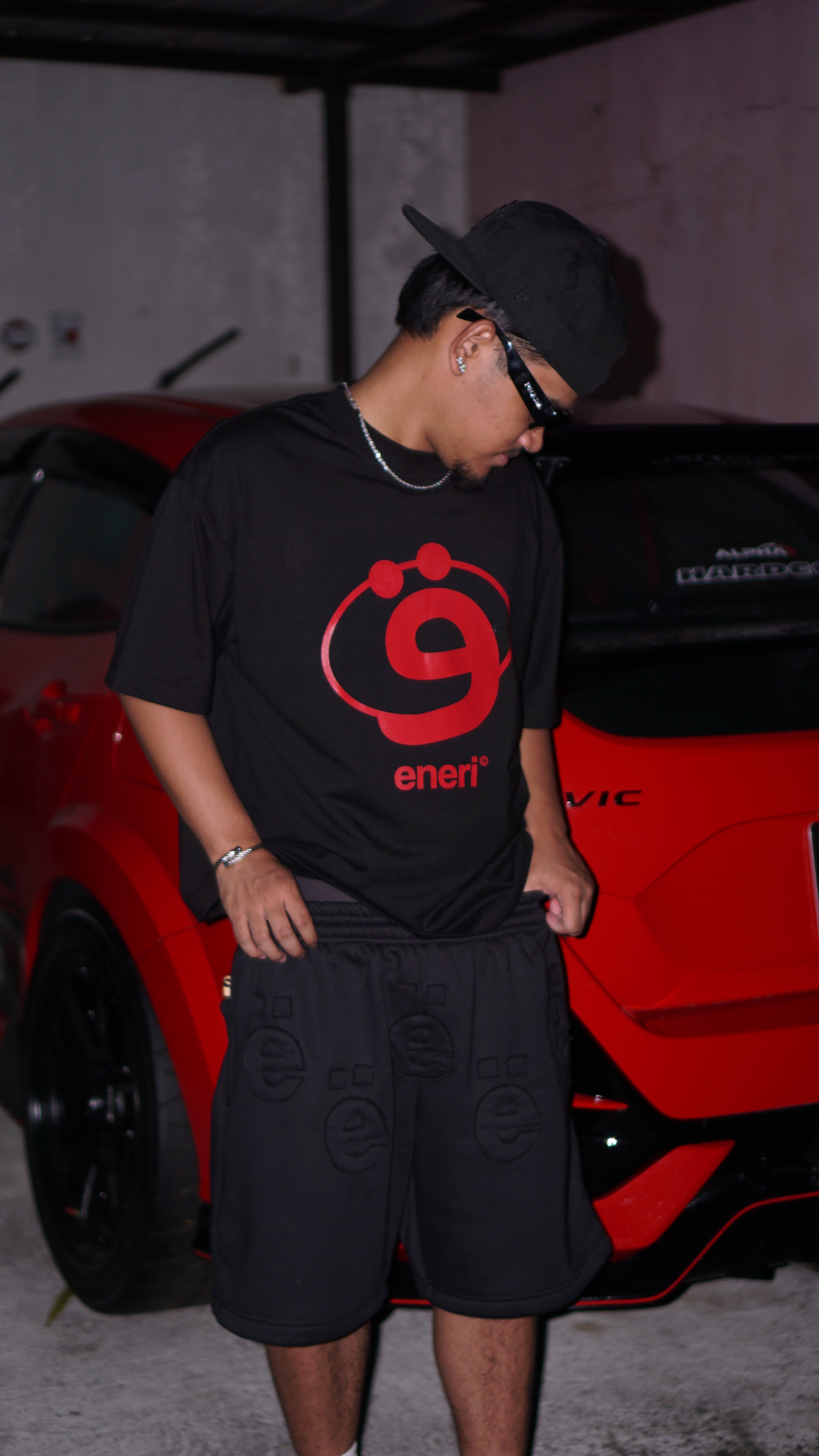 Black ë Patchwork Sweatshort