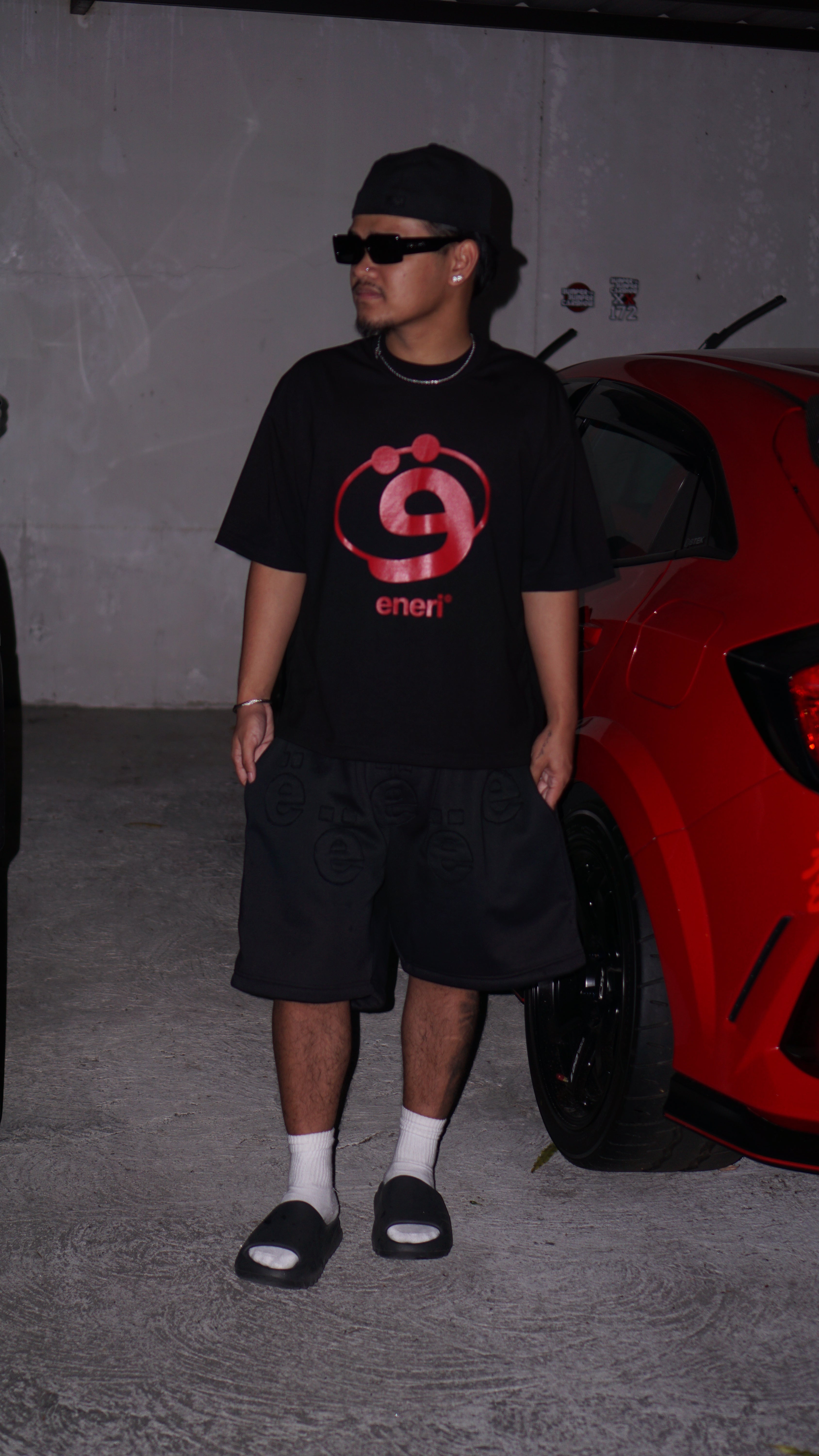 Black ë Patchwork Sweatshort